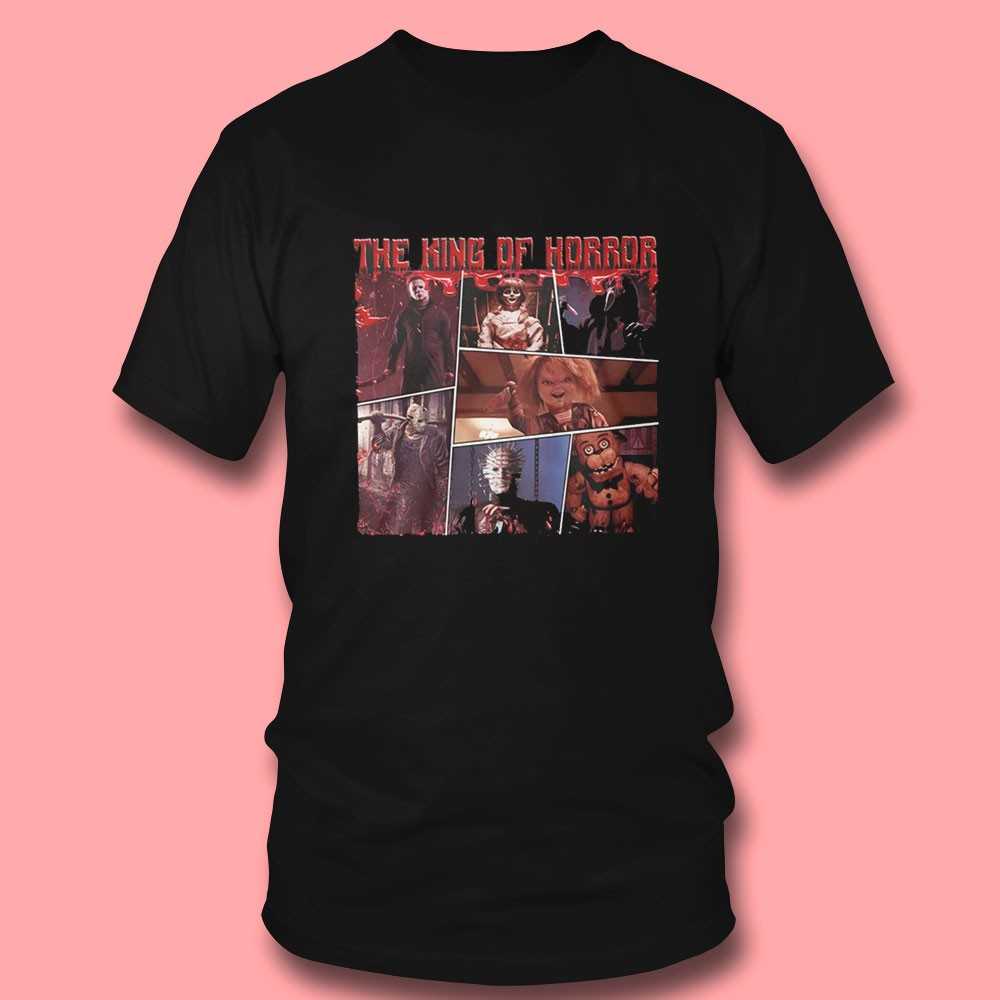 The King Of Horror Movie Icons Collage Tee