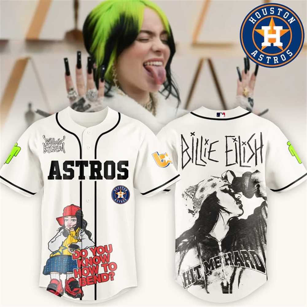 Billie Eilish Astros Do You Know How To Bend Baseball Jersey