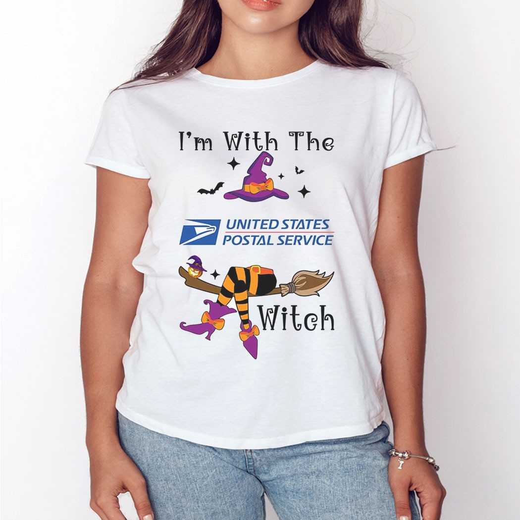I’m With The United States Postal Service Witch Halloween Shirt