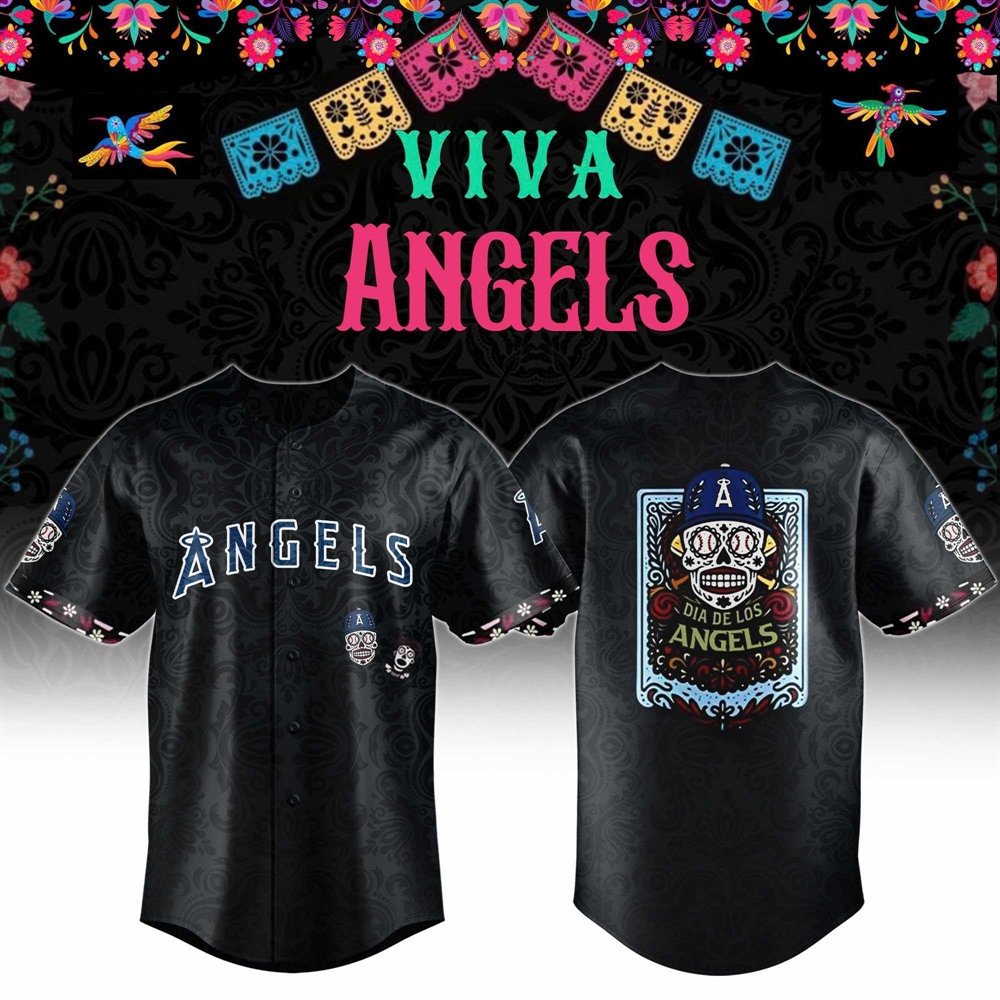 Los Angeles Angels Dia De Los Muertos Jersey