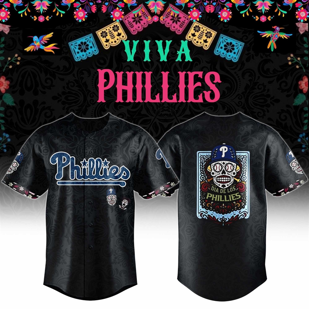 Philadelphia Phillies Dia De Los Muertos Jersey