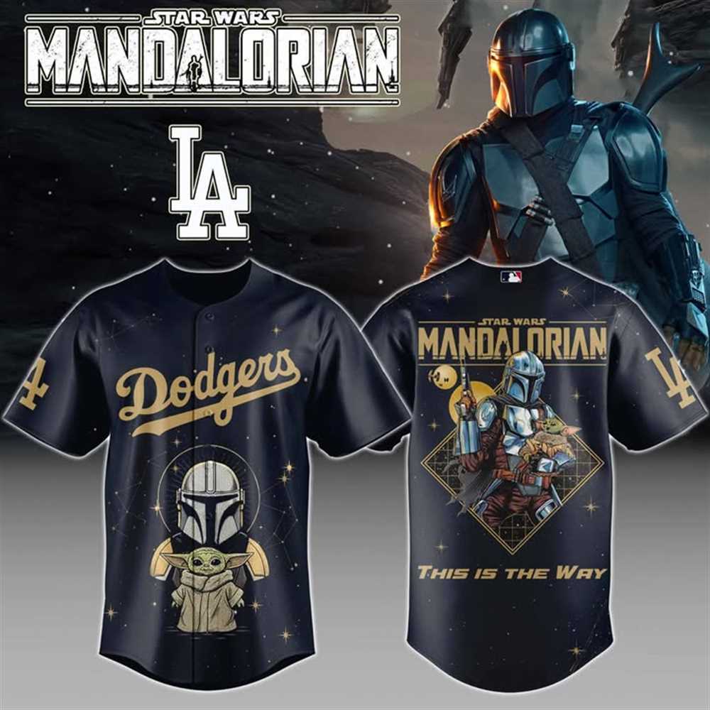 Star Wars Mandalorian Dodgers ‘this Is The Way’ Baseball Jersey Star Wars Mandalorian Dodgers ‘this Is The Way’ Baseball Jersey