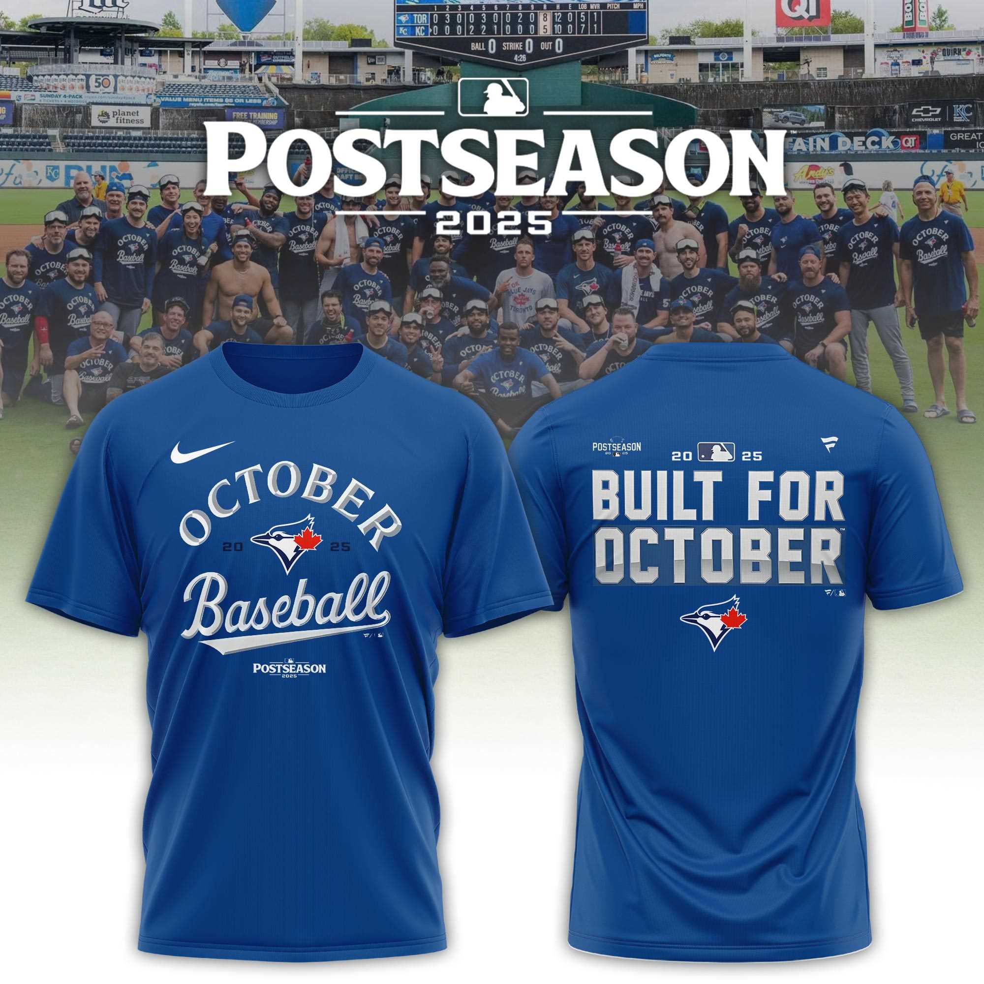 Toronto Blue Jays Royal 2025 Postseason Locker Room Built For Octorber Shirt