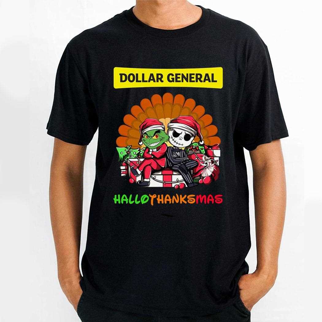 Cisco Grinch And Jack Skellington Hallothanksmas Tee