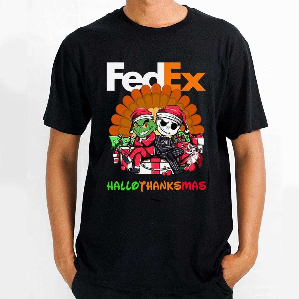 Dunkin’ Donuts Grinch And Jack Skellington Hallothanksmas Tee