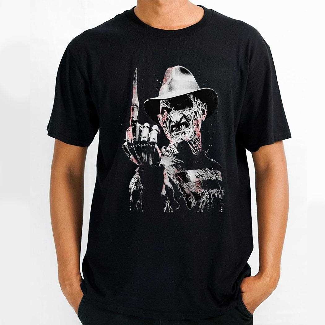 Freddy Krueger Middle Finger T-shirt