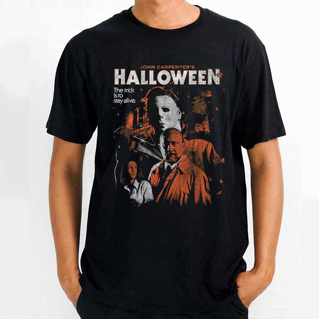 John Carpenter’s Halloween Michael Myers And Dr Loomis Collage Tee