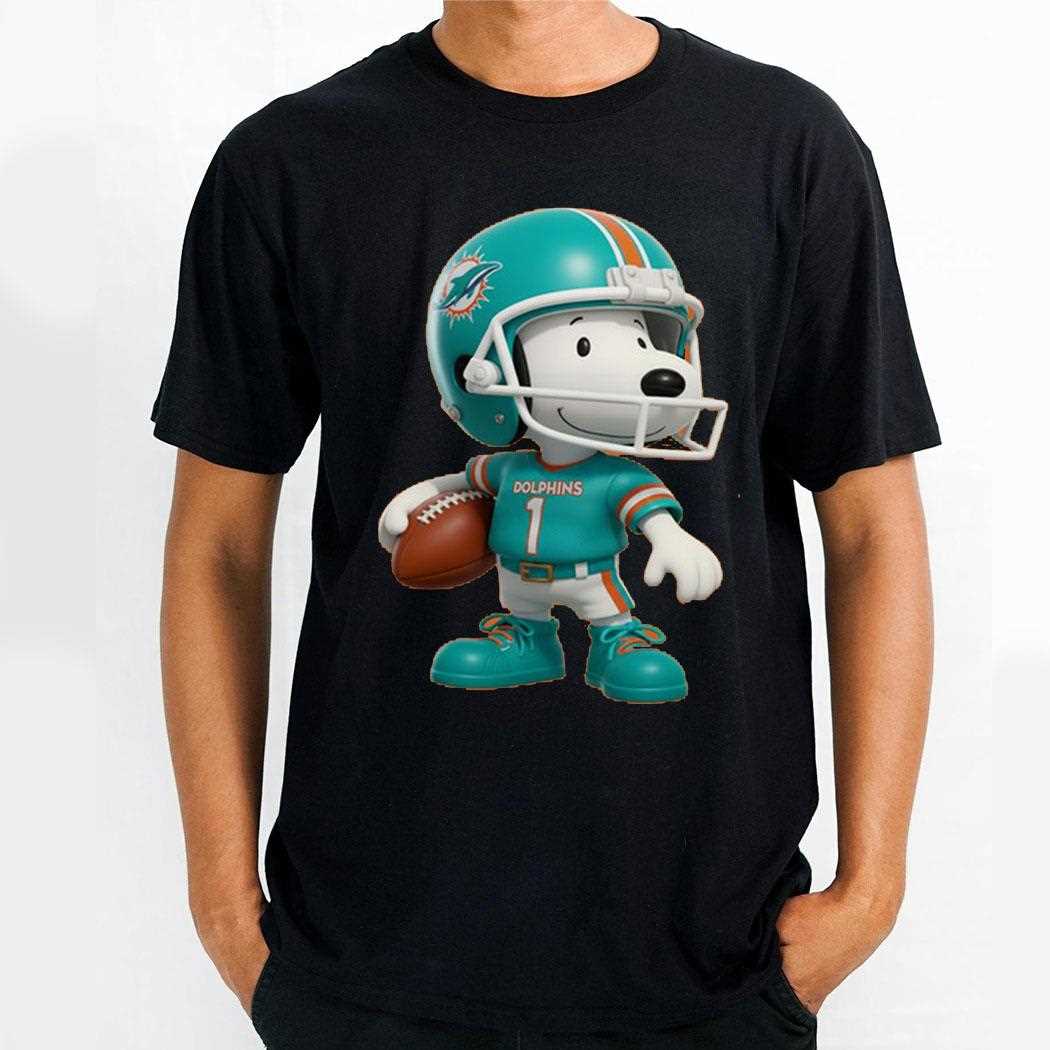 Miami Dolphins Snoopy Football Sweatshirt