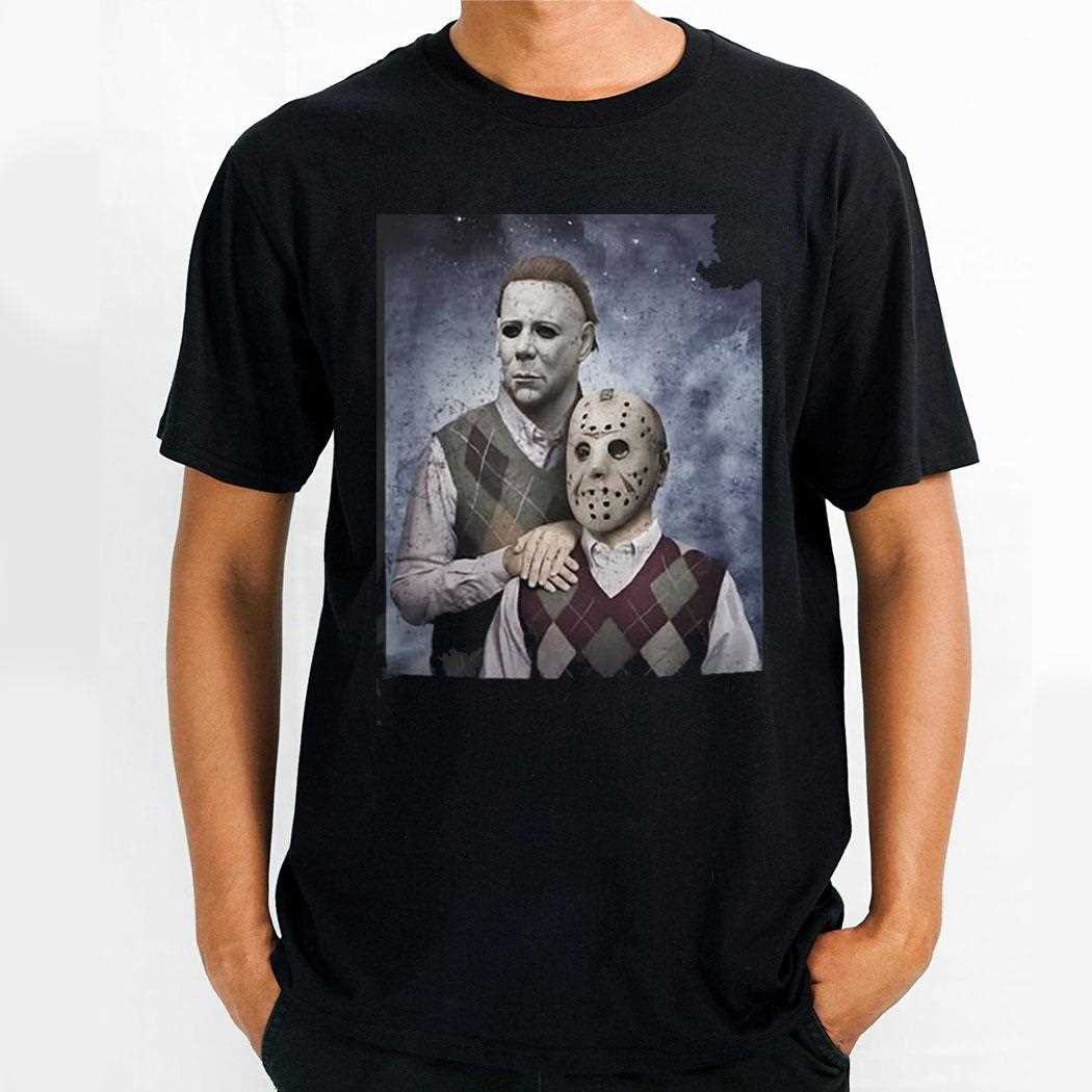 Michael Myers And Jason Voorhees Step Brothers Funny Horror Movie Shirt