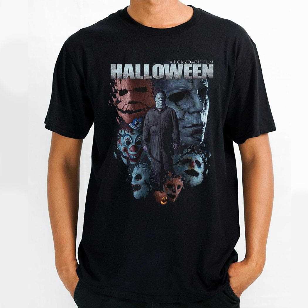 Rob Zombie’s Halloween Michael Myers And Masks Collage Shirt