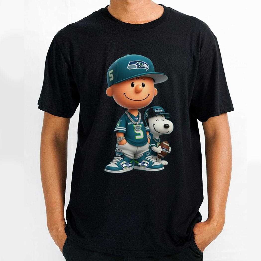 Seattle Seahawks Charlie Brown Snoopy Peanuts Crewneck Sweatshirt