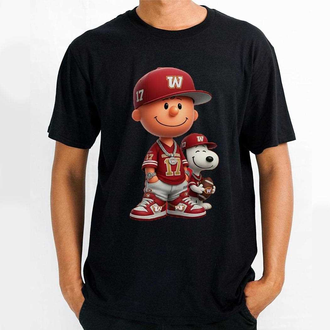 Washington Commanders Charlie Brown Snoopy Peanuts Crewneck Sweatshirt