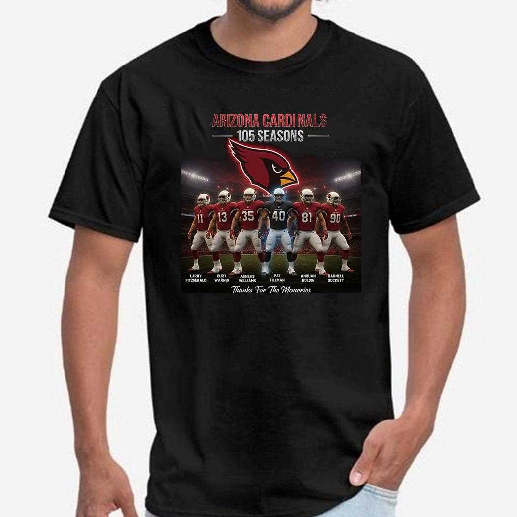 Arizona Cardinals 105 Seasons Tribute Shirt