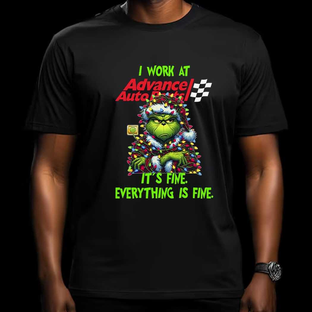 Grinch I Work At Ace Hardware It’s Fine Everything Is Fine Christmas Lights T-shirt Grinch I Work At Ace Hardware It’s Fine Everything Is Fine Christmas Lights T-shirt