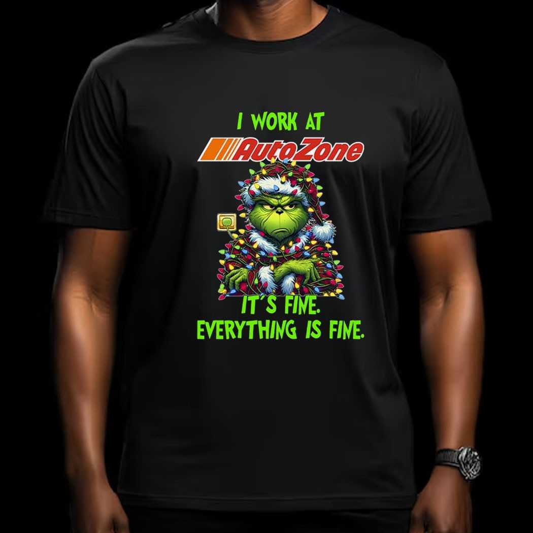 Grinch I Work At Advance Auto Parts It’s Fine Everything Is Fine Christmas Lights T-shirt Grinch I Work At Advance Auto Parts It’s Fine Everything Is Fine Christmas Lights T-shirt