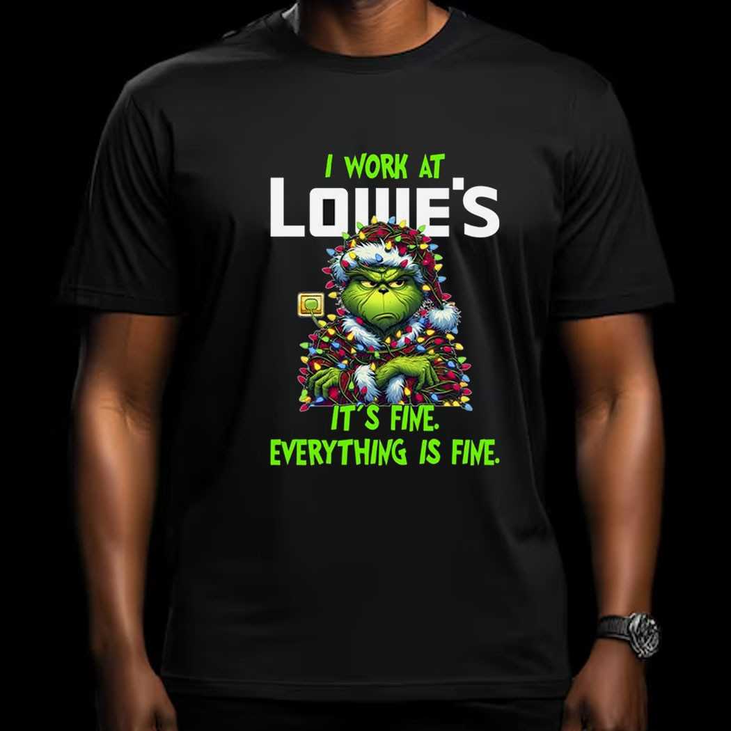 Grinch I Work At Kroger It’s Fine Everything Is Fine Christmas Lights T-shirt Grinch I Work At Kroger It’s Fine Everything Is Fine Christmas Lights T-shirt