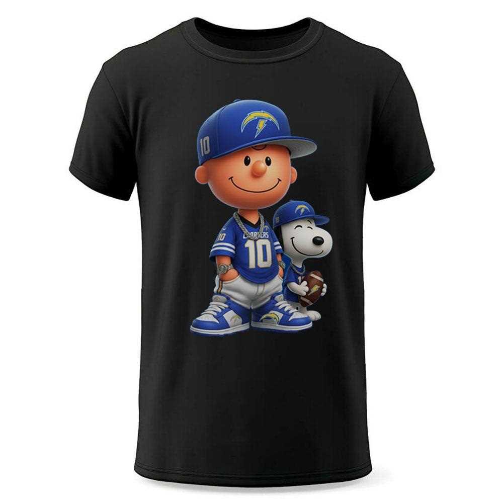 Los Angeles Chargers Charlie Brown And Snoopy Shirt Los Angeles Chargers Charlie Brown And Snoopy Shirt
