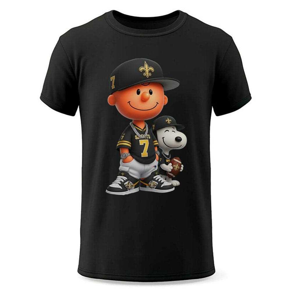New Orleans Saints Charlie Brown Snoopy Peanuts Crewneck Sweatshirt New Orleans Saints Charlie Brown Snoopy Peanuts Crewneck Sweatshirt