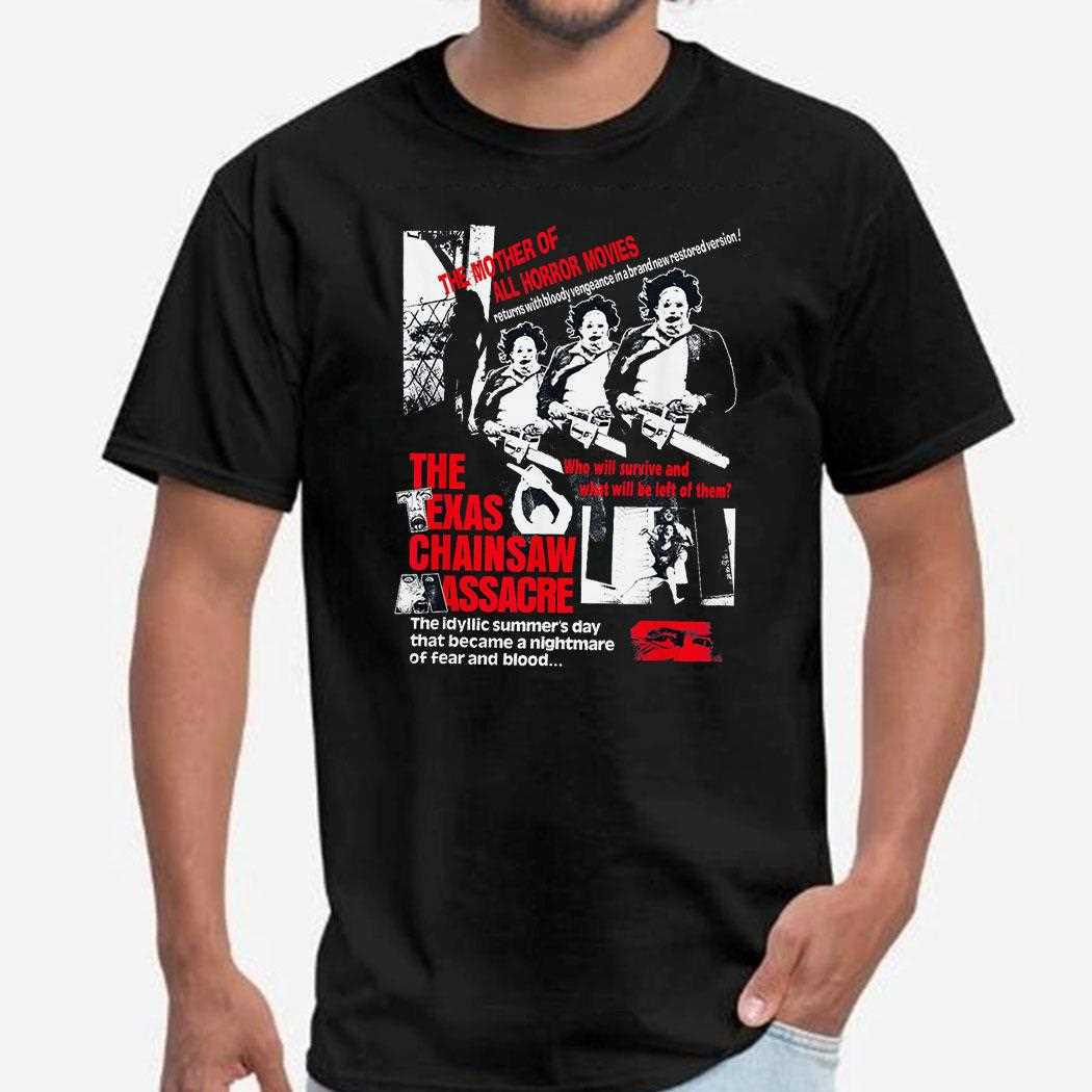 The Texas Chainsaw Massacre Mother Of All Horror Movies Retro Poster T-shirt