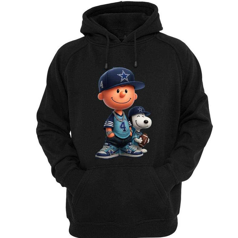 Dallas Cowboys Charlie Brown Snoopy Peanuts Crewneck Sweatshirt Dallas Cowboys Charlie Brown Snoopy Peanuts Crewneck Sweatshirt
