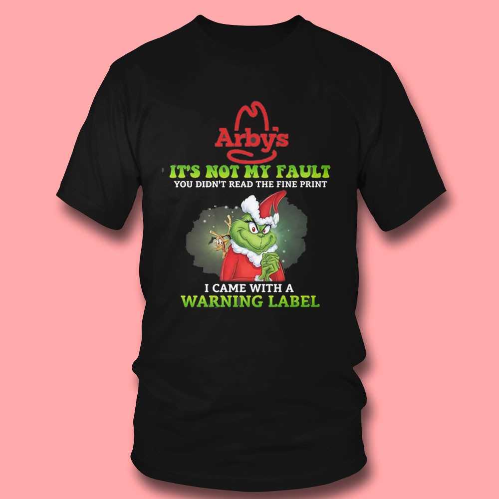 Arby’s Grinch Warning Label Tee