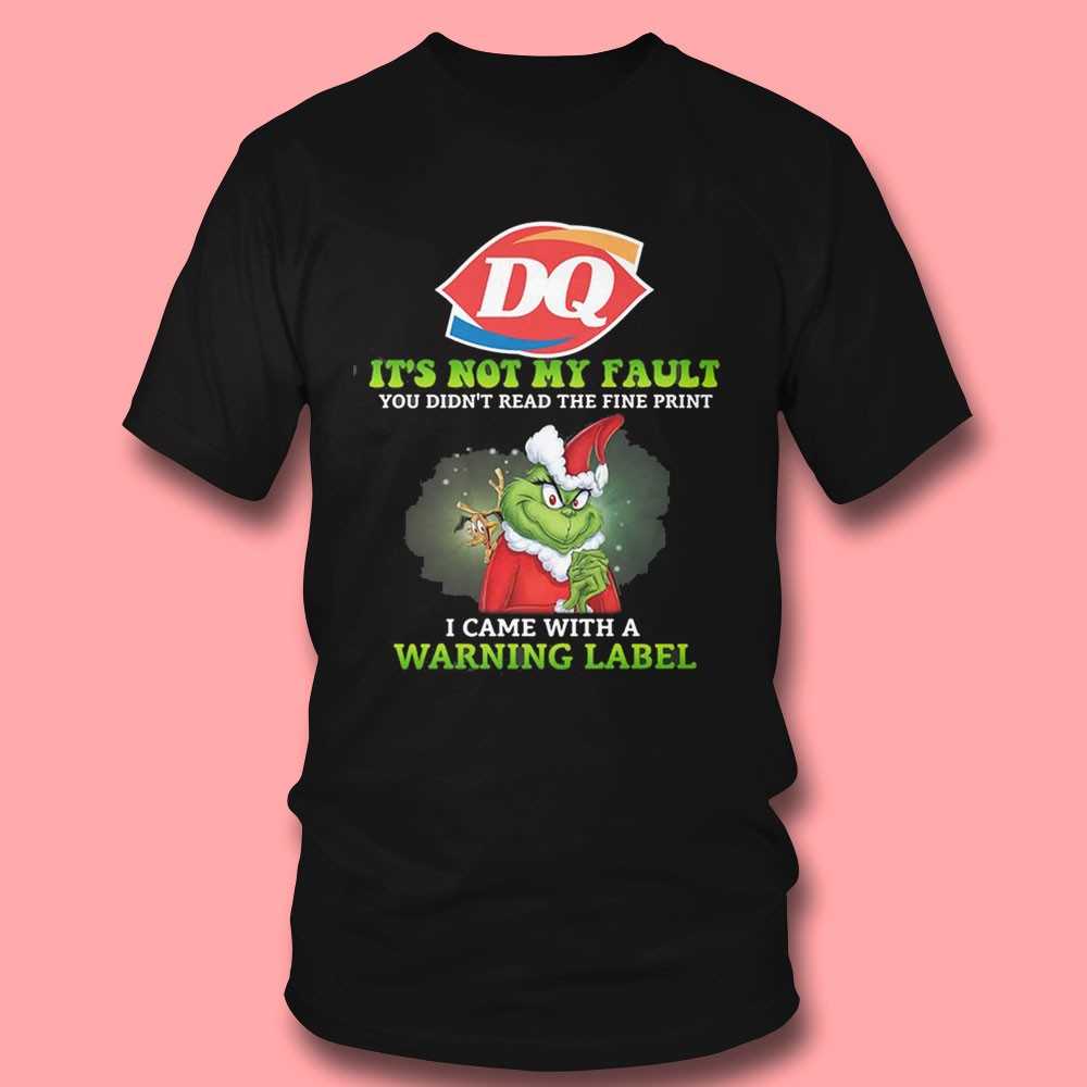 Dq Grinch Warning Label Tee Dq Grinch Warning Label Tee