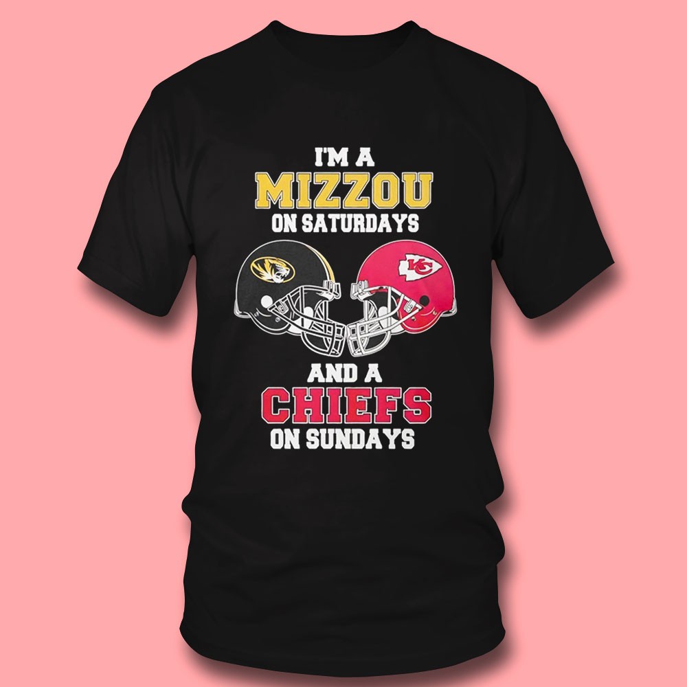 Im A Mizzou Tigers On Saturdays And A Kansas City Chiefs On Sunday Helmet Shirt