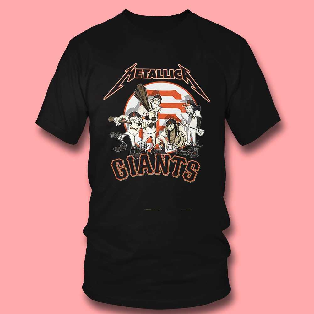 Metallica X Giants Baseball Cartoon Tee