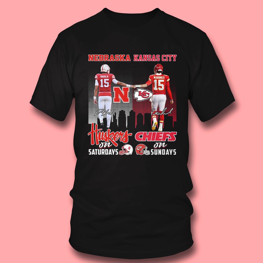 Nebraska Kansas City Huskers Chiefs Saturdays Sundays T-shirt