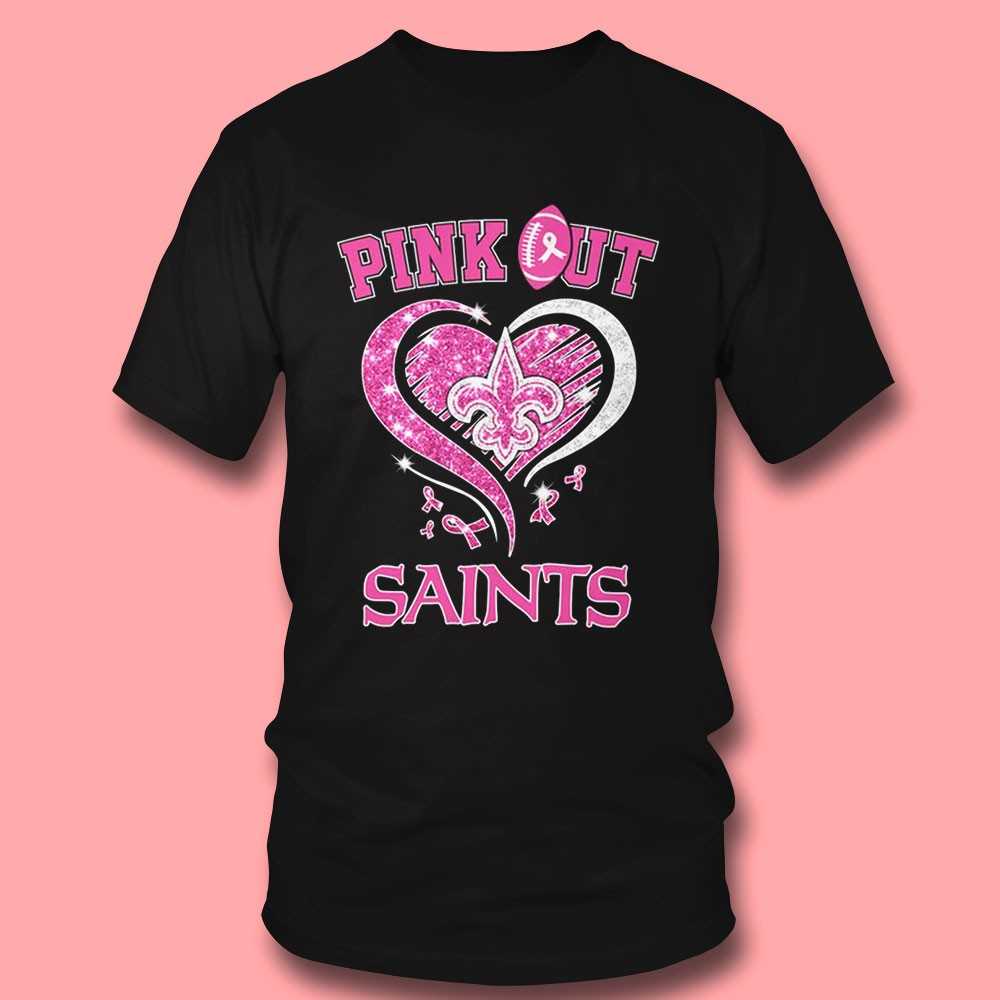 Pink Out Saints Football Fan Tee Pink Out Saints Football Fan Tee