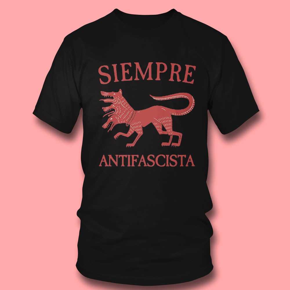 Siempre Antifascista Red Cerberus Tee