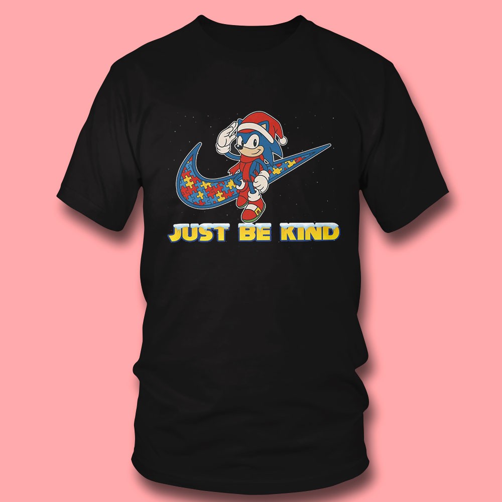 Sonic Just Be Kind Nike Autism Christmas T-shirt