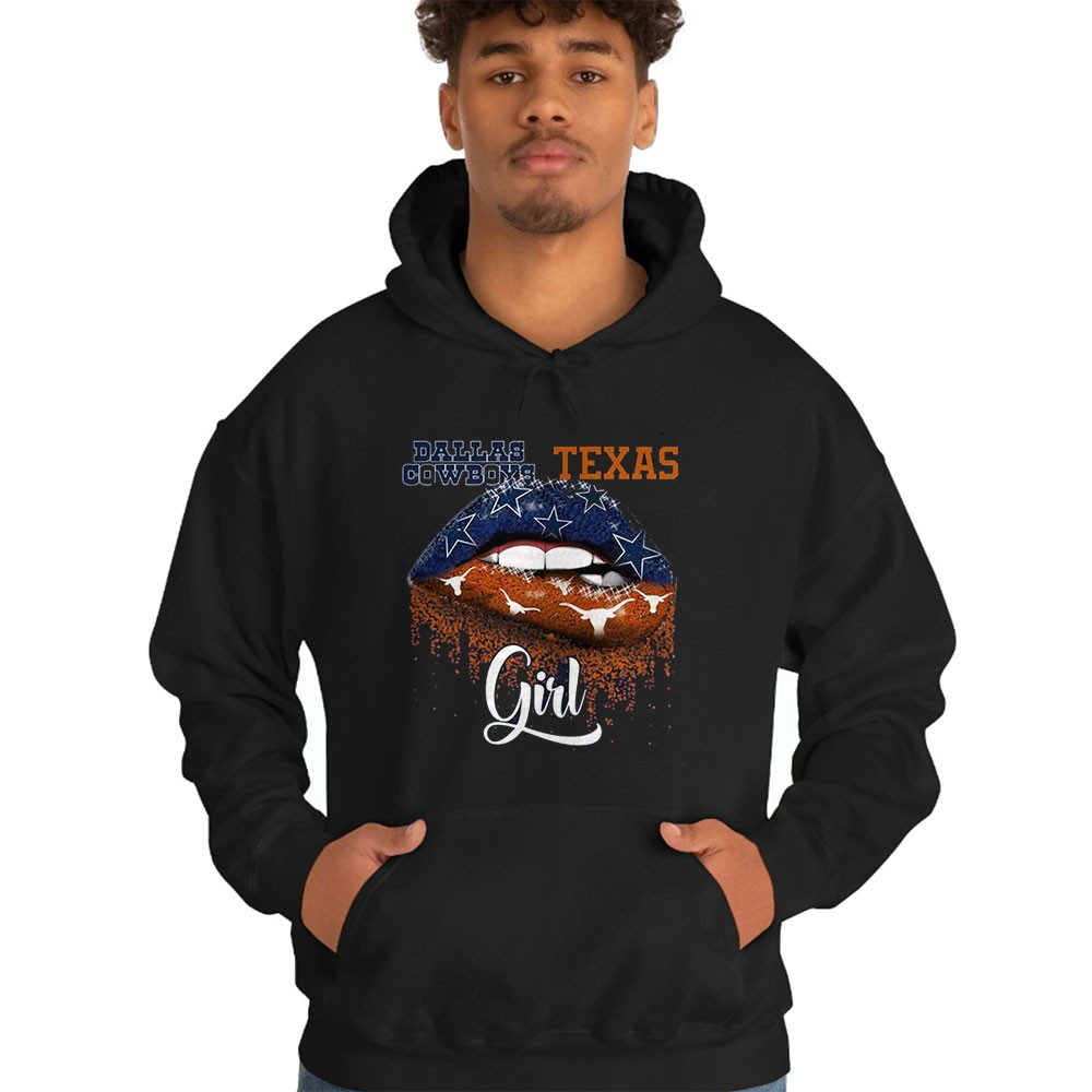 Dallas Cowboys Texas Girl Lips Sweatshirt Dallas Cowboys Texas Girl Lips Sweatshirt