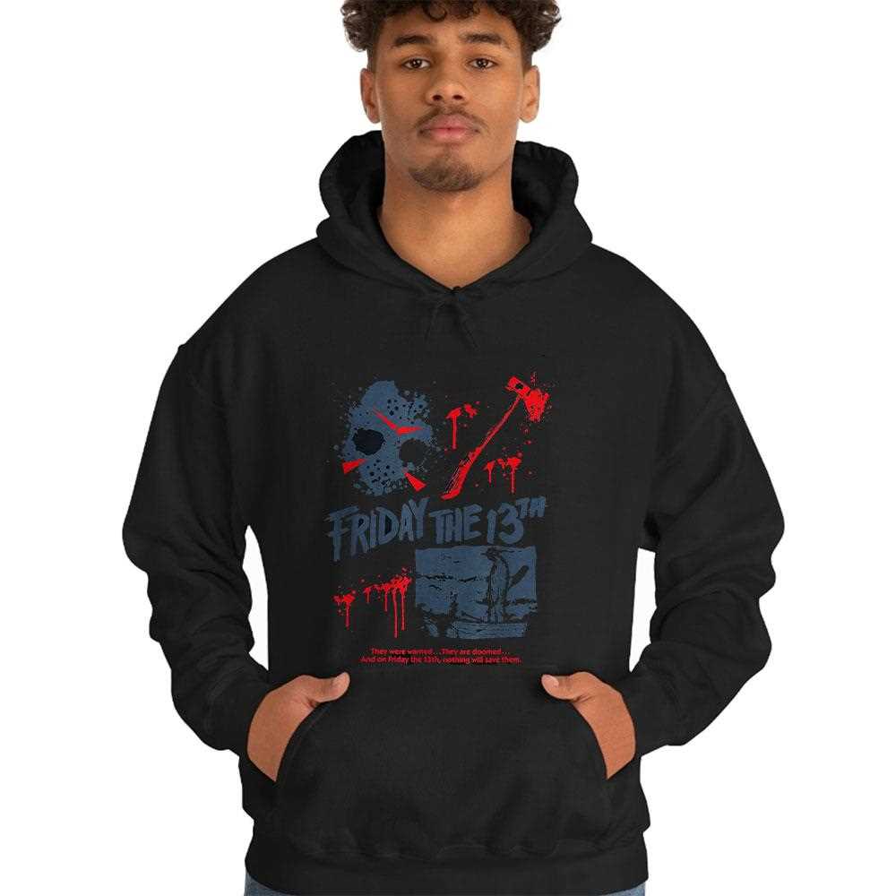 Friday The 13th Jason Mask And Axe Splatter T-shirt Friday The 13th Jason Mask And Axe Splatter T-shirt