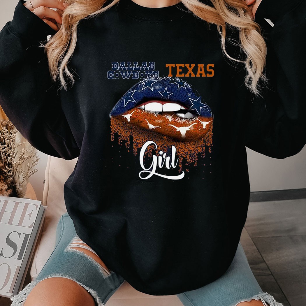 Dallas Cowboys Texas Girl Lips Sweatshirt Dallas Cowboys Texas Girl Lips Sweatshirt