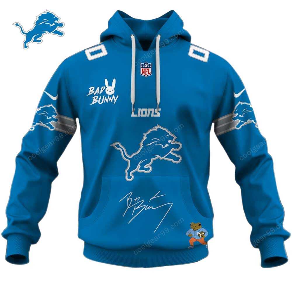 Detroit Lions X Bad Bunny Super Bowl Lx 2026 Hoodie