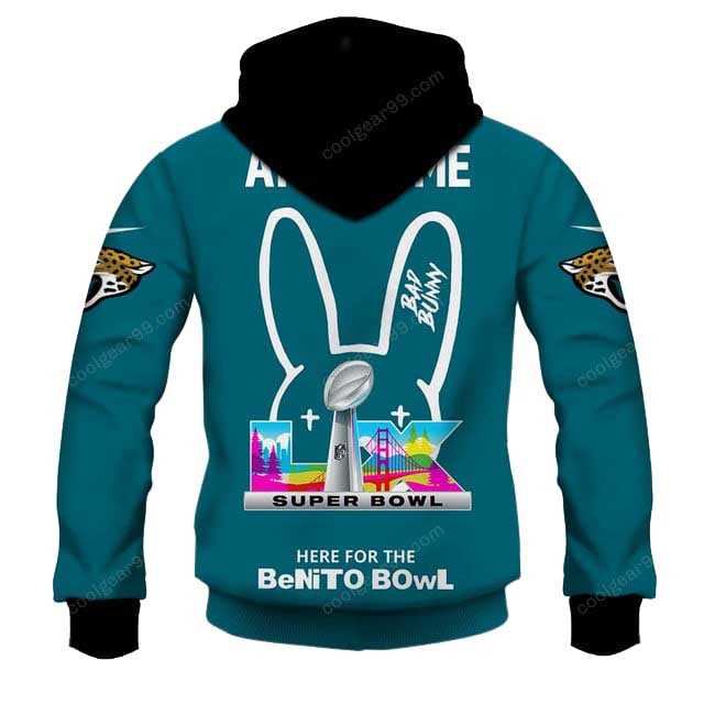 Jacksonville Jaguars X Bad Bunny Super Bowl Lx 2026 Hoodie