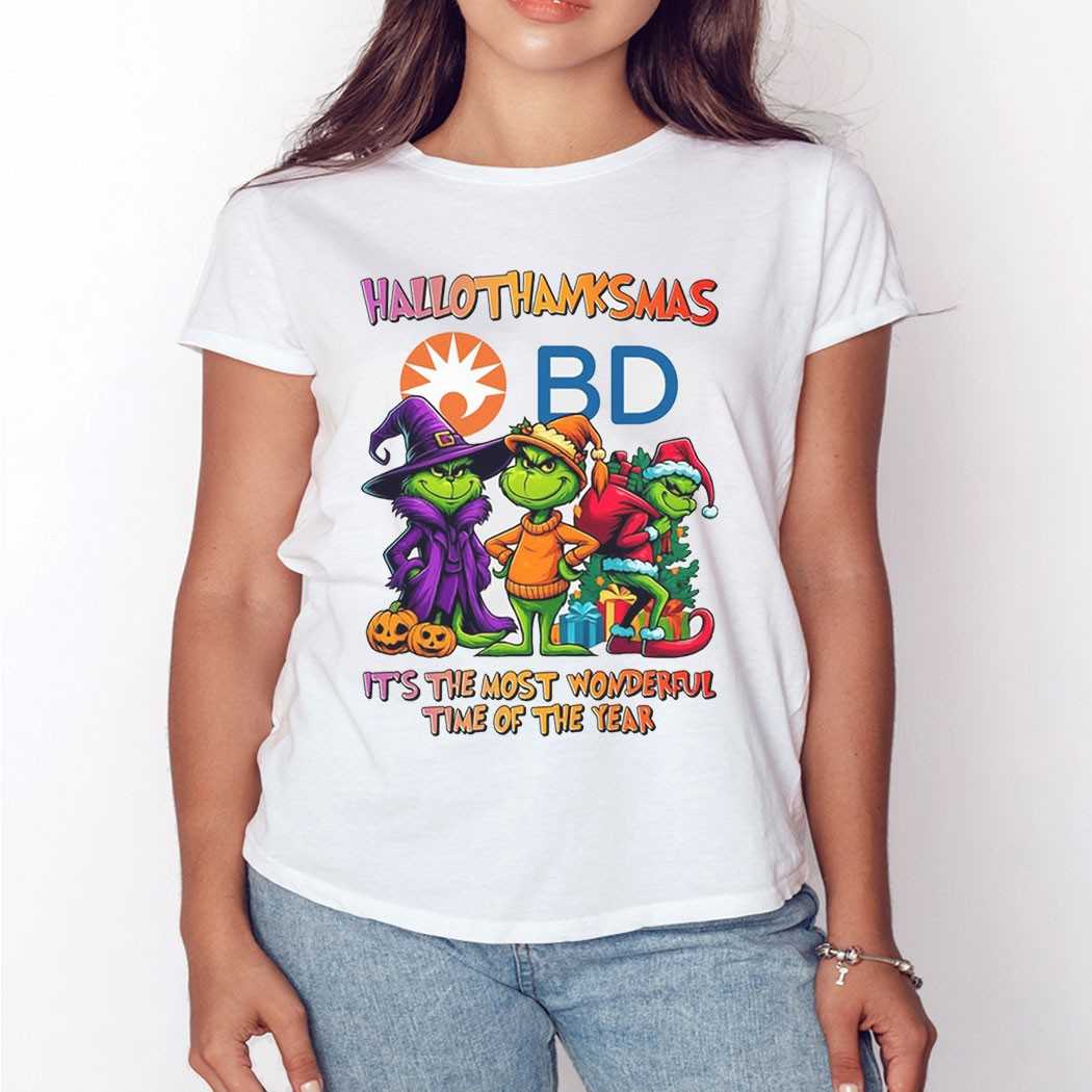 Bd Hallothanksmas Grinch Trio Tee Bd Hallothanksmas Grinch Trio Tee