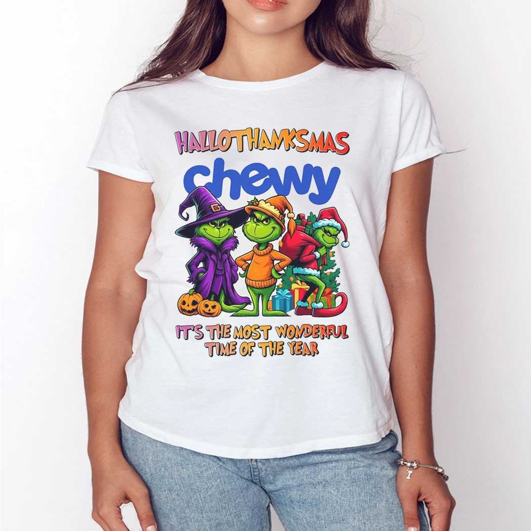 Chewy Hallothanksmas Grinch Trio Tee