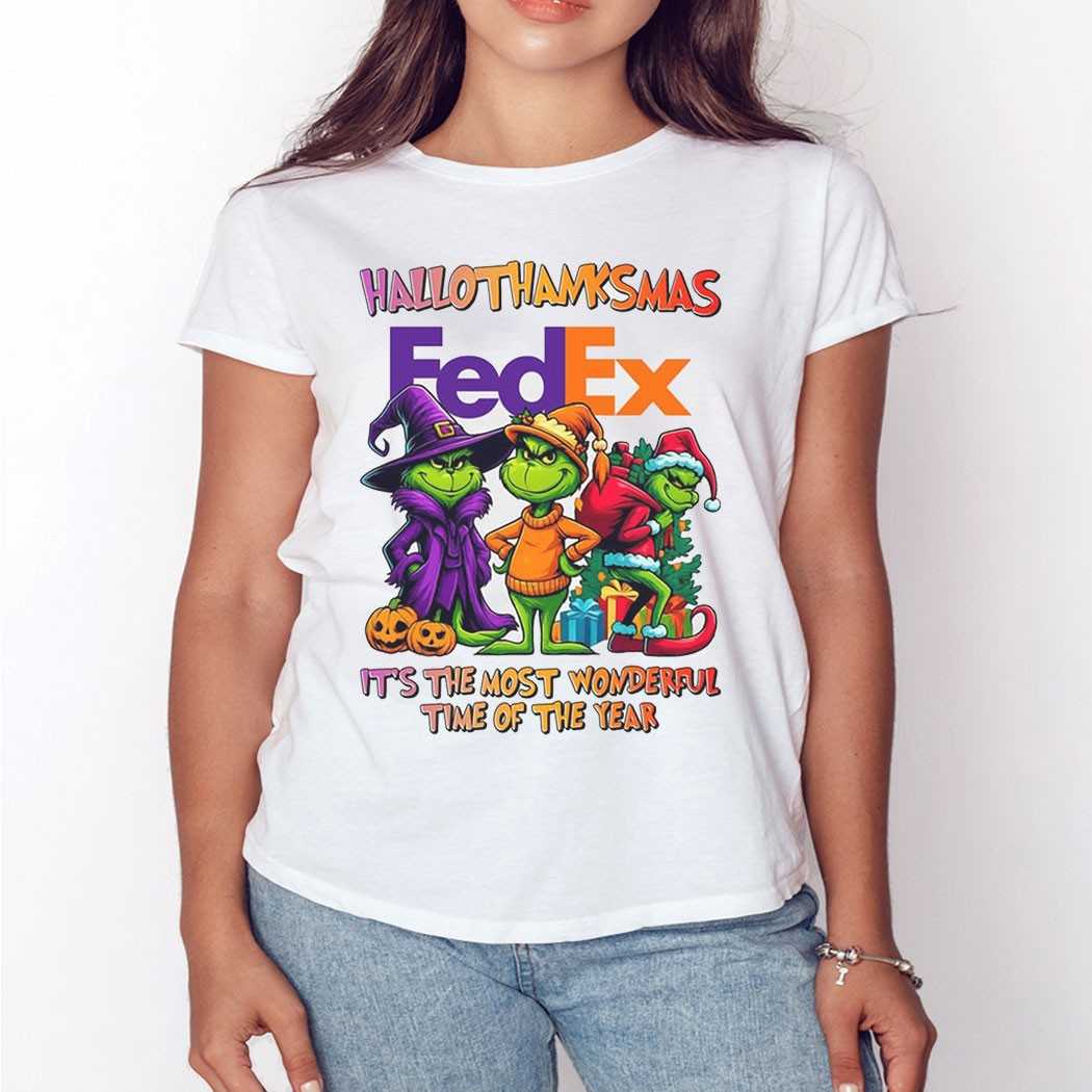 Fedex Hallothanksmas Grinch Trio Tee