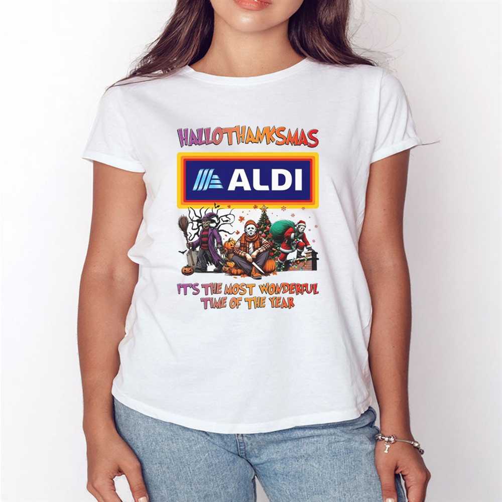 Hallothanksmas Horror Crew Aldi It’s The Most Wonderful Time Of The Year Tee