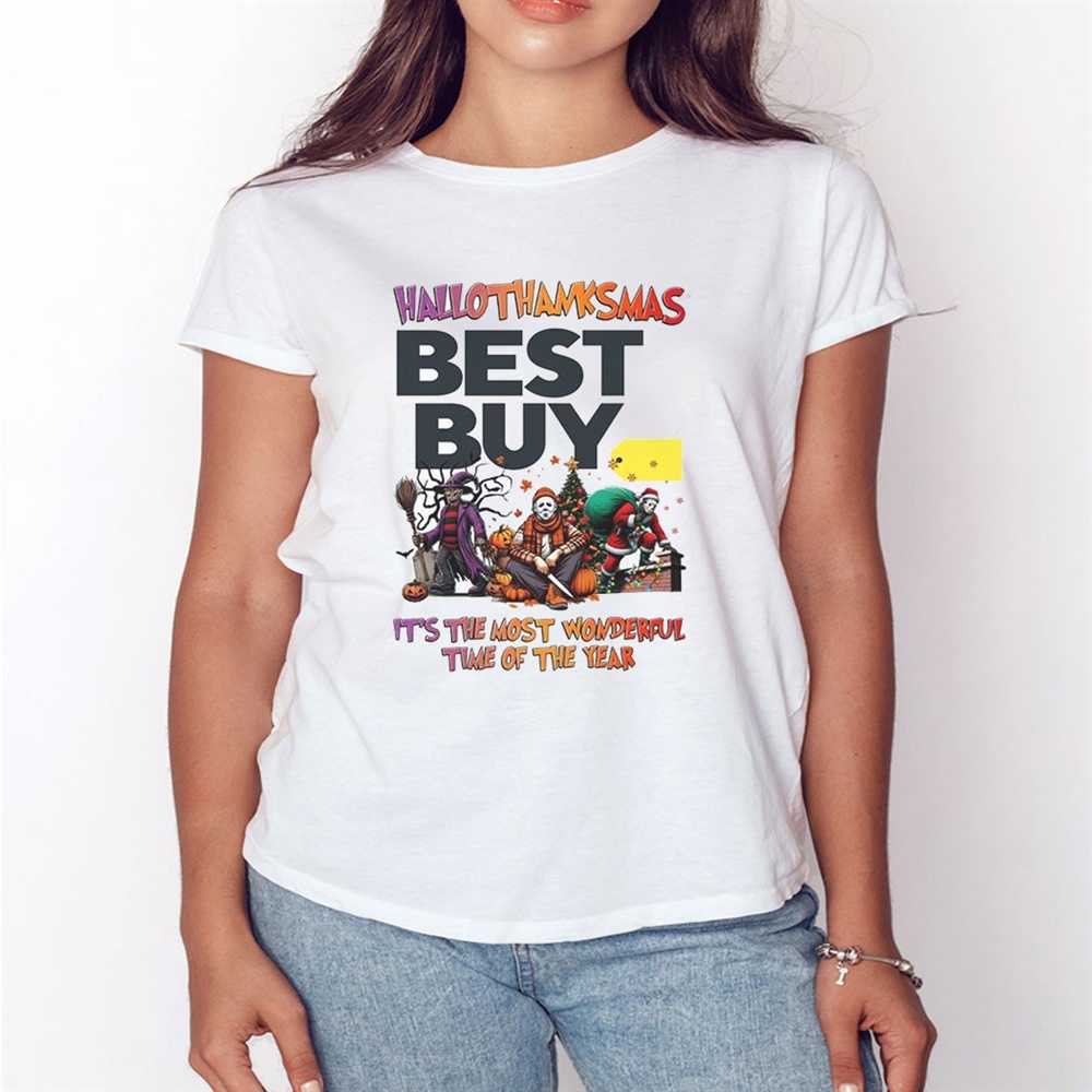 Hallothanksmas Horror Crew Best Buy It’s The Most Wonderful Time Of The Year Tee