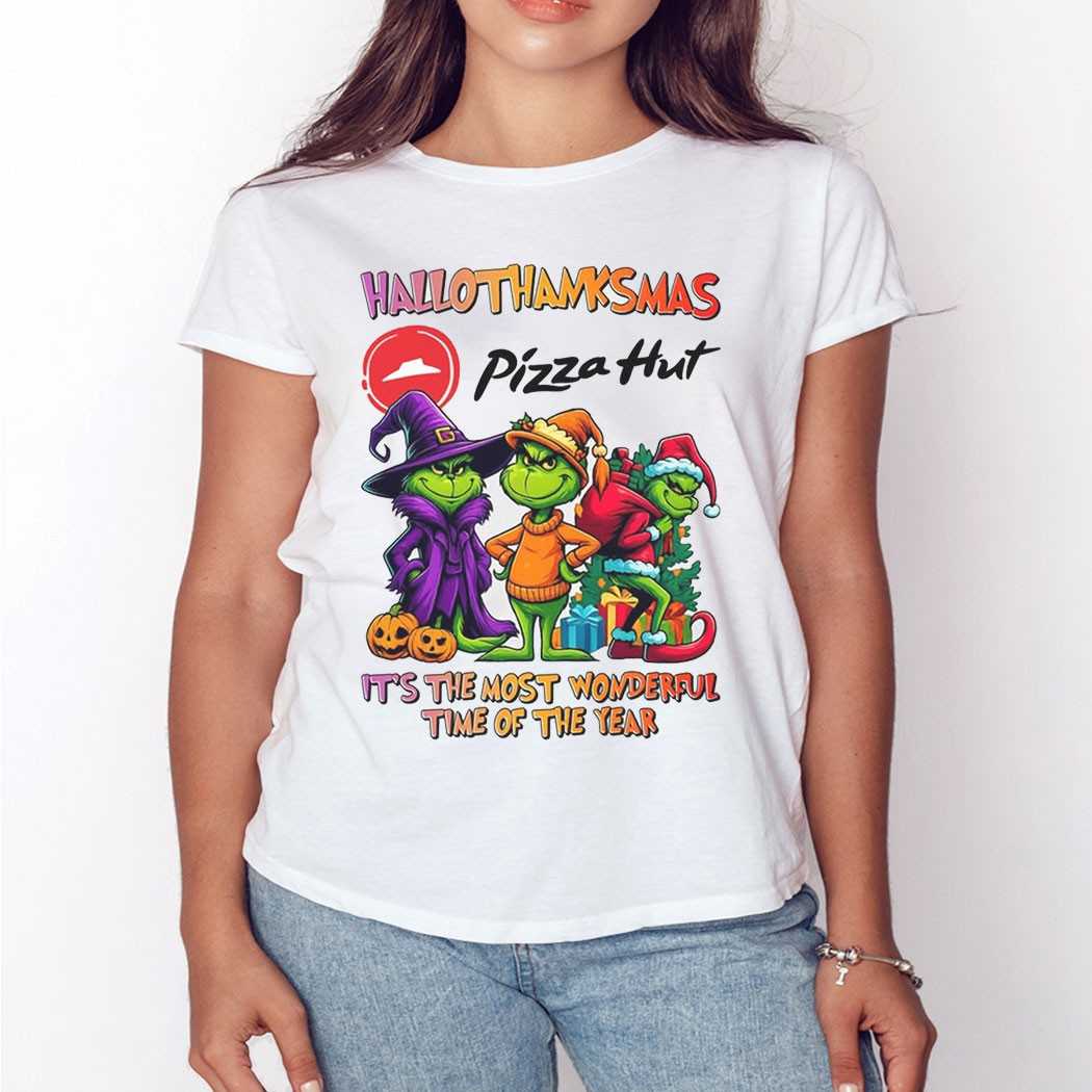 Pizza Hut Hallothanksmas Grinch Trio Tee