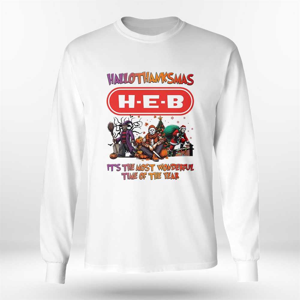 Hallothanksmas Horror Crew H-e-b It’s The Most Wonderful Time Of The Year Tee Hallothanksmas Horror Crew H-e-b It’s The Most Wonderful Time Of The Year Tee