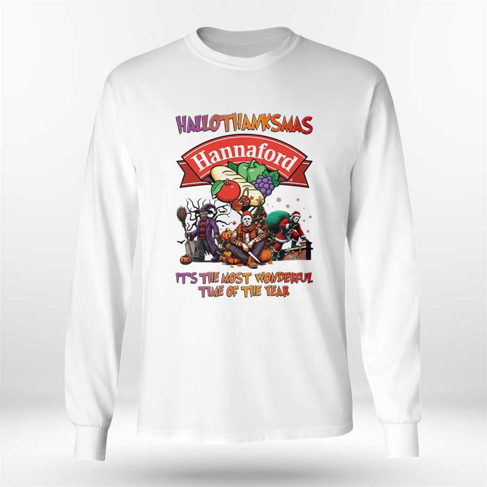 Hallowthanksmas Hannaford It’s The Most Wonderful Time Of The Year Shirt Hallowthanksmas Hannaford It’s The Most Wonderful Time Of The Year Shirt