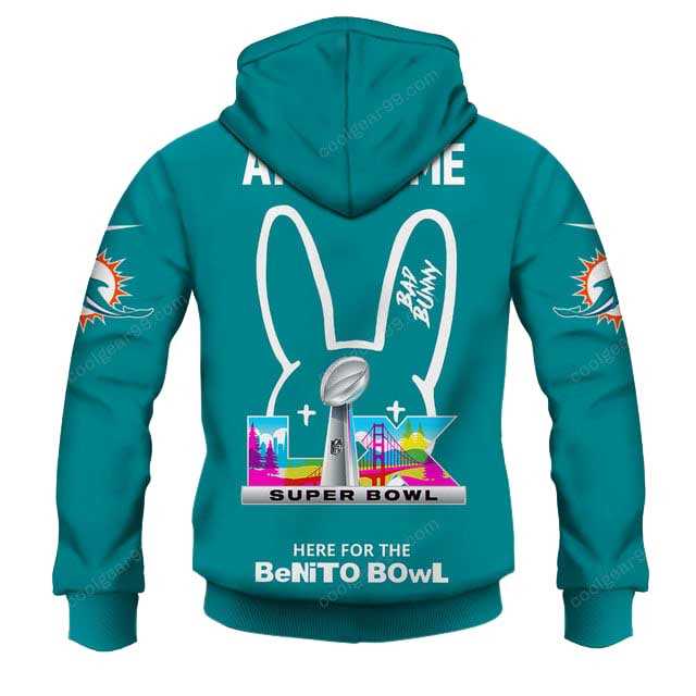 Miami Dolphins X Bad Bunny Super Bowl Lx 2026 Hoodie