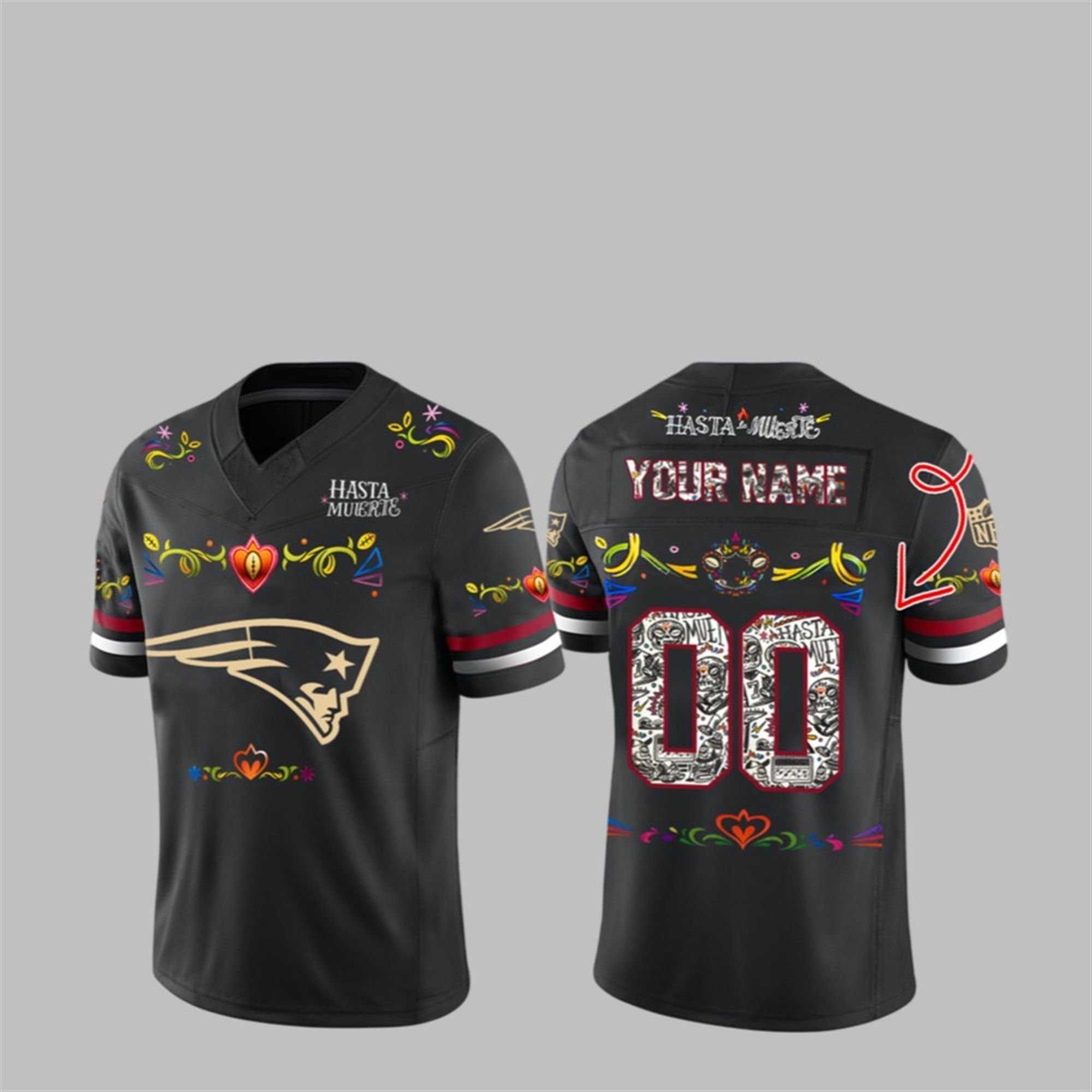 New England Patriots Hasta La Muerte 2025 Jersey