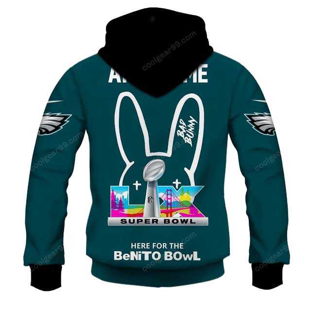 Philadelphia Eagles X Bad Bunny Super Bowl Lx 2026 Hoodie