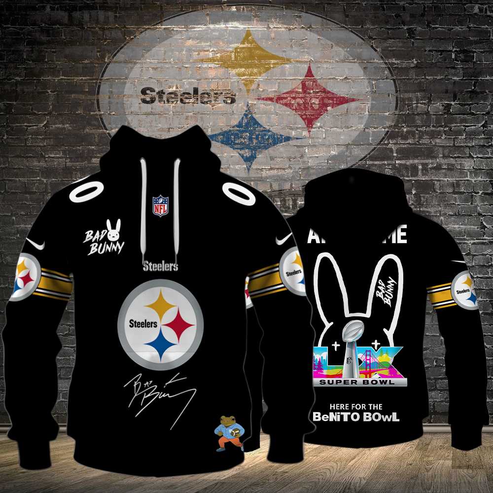 Pittsburgh Steelers X Bad Bunny Super Bowl Lx 2026 Hoodie