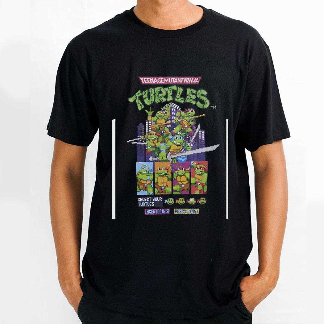 Teenage Mutant Ninja Turtles 8-bit Game T-shirt Teenage Mutant Ninja Turtles 8-bit Game T-shirt